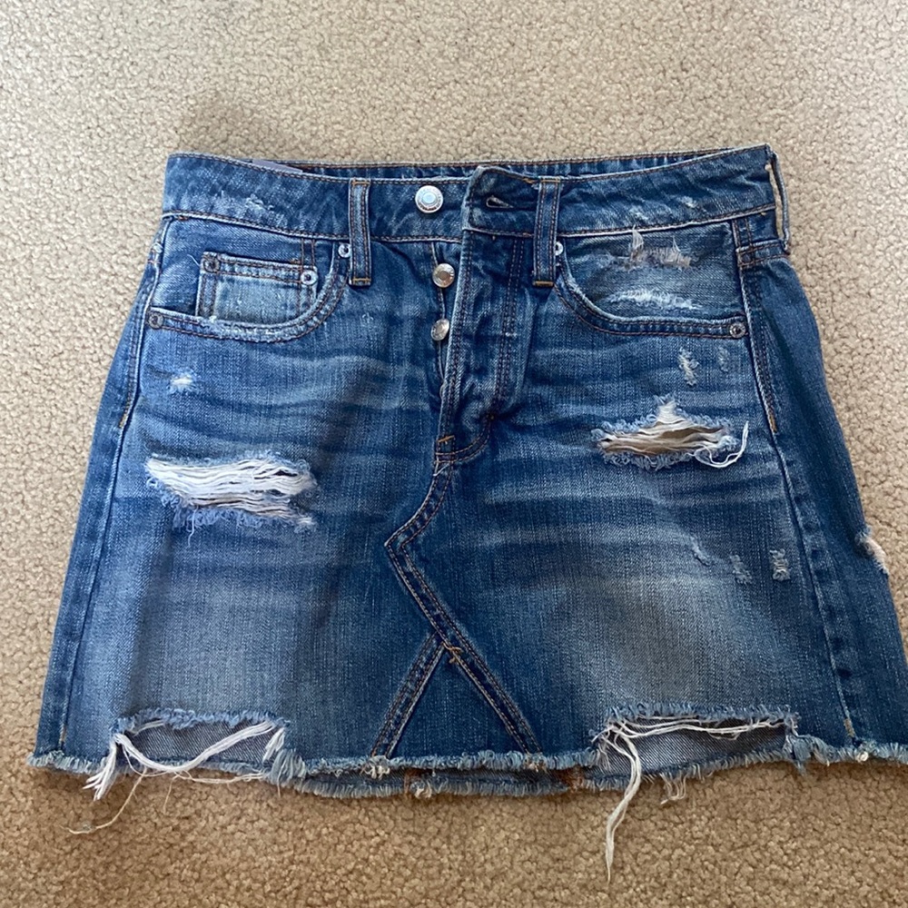 American Eagle jean mini skirt size 0